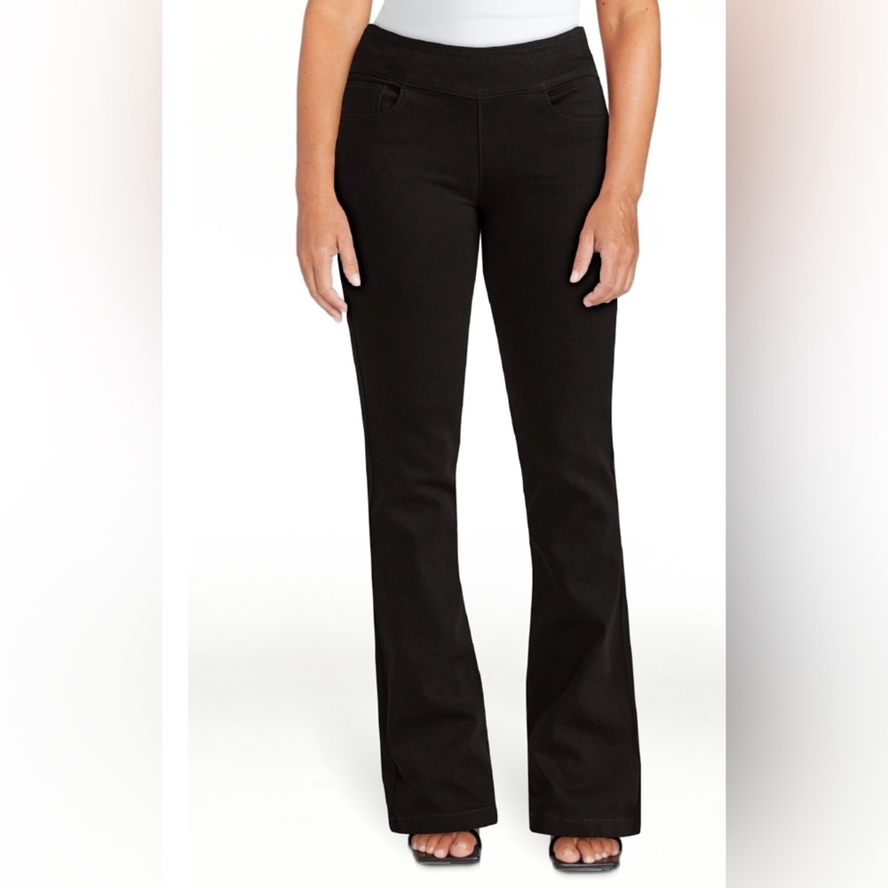 Sofia Vergara Melisa Flare Pull-On Jeans - Black - Size 4 - Like New - Picture 3 of 10